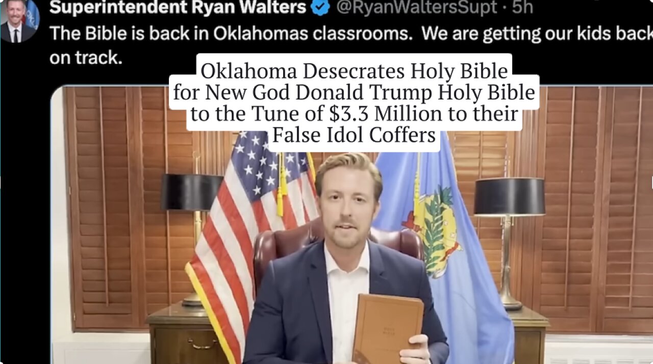 Oklahomans Sit Quietly as Their Leaders Desecrate the Holy Bible for Donald Trump