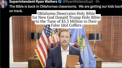 Oklahomans Sit Quietly as Their Leaders Desecrate the Holy Bible for Donald Trump