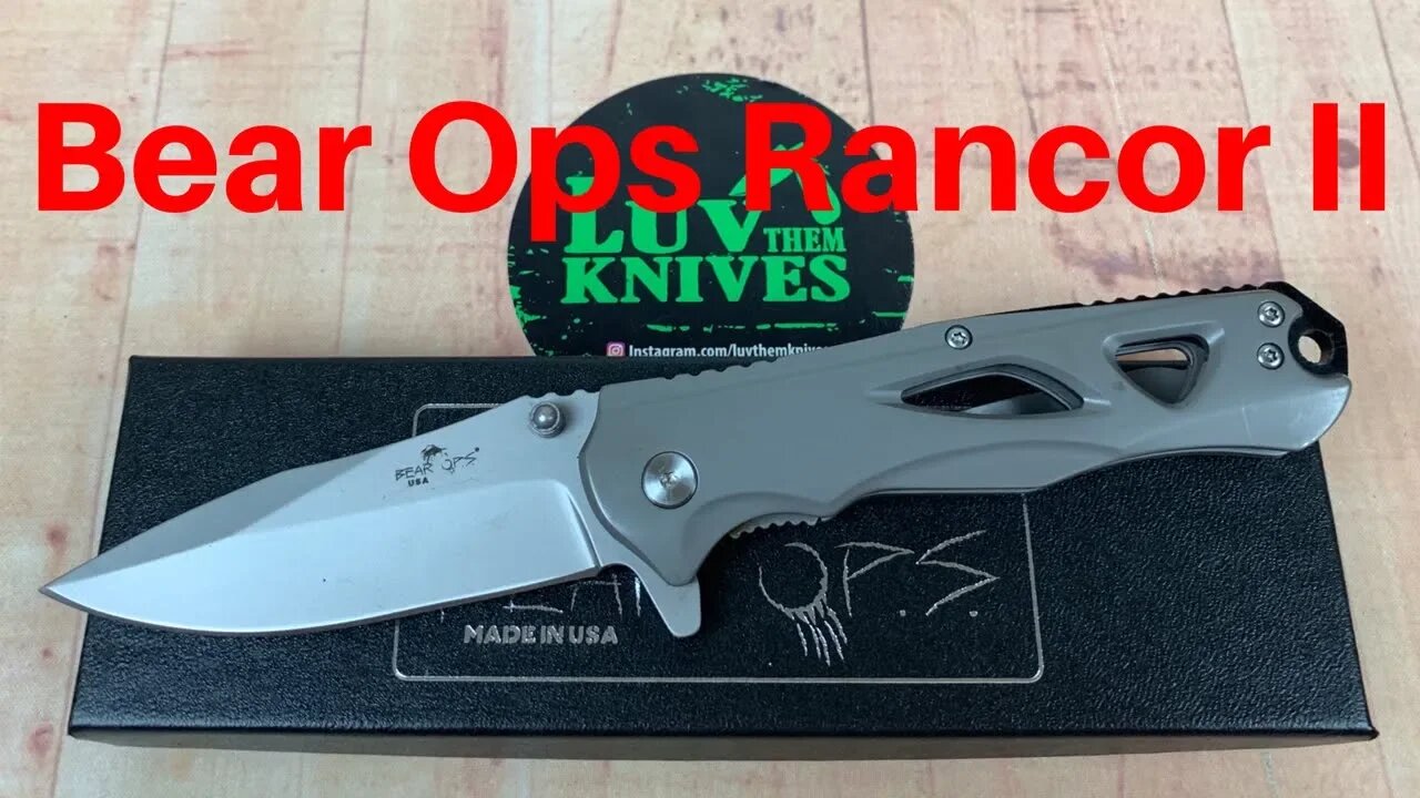 Bear Ops Rancor II Linerlock Flipper Budget offering w/S30V blade made in the USA