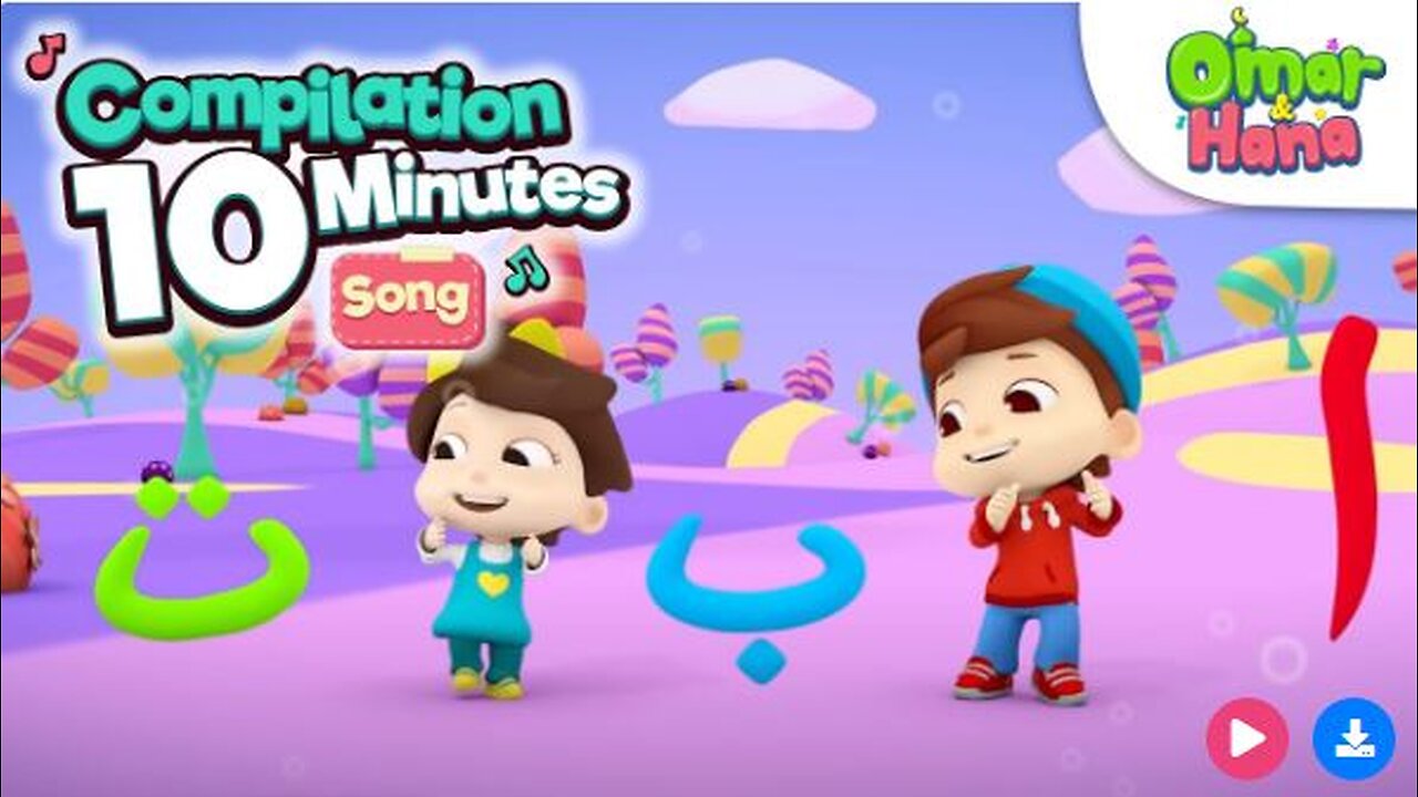 Omar & Hana Song Compilation 10 Minutes | Islamic Series & Songs For Kids | Omar & Hana English