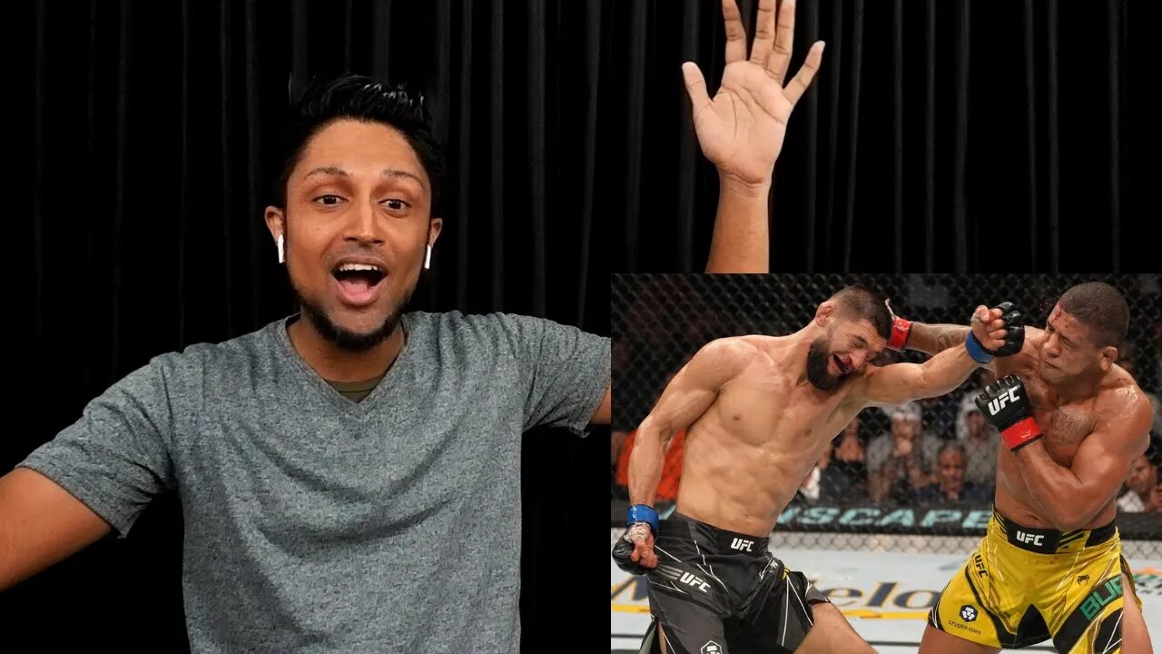 Khamzat Chimaev vs Gilbert Burns UFC 273 LIVE REACTION