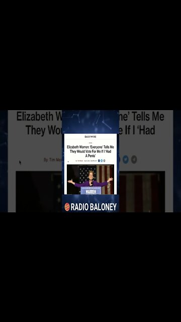 Elizabeth Warren Blames Not Having A Penis For Her Failure #shorts