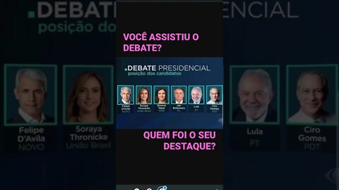 DEBATE NA BAND: QUAL CANDIDATO MAIS SE DESTACOU? BOLSONARO LULA CIRO TEBET SORAYA D'AVILA