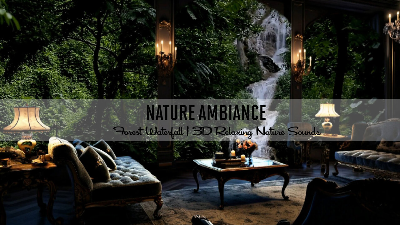 Nature Ambience | Forest Waterfall | 3D Relaxing Nature Sounds (No Copyright Sounds)