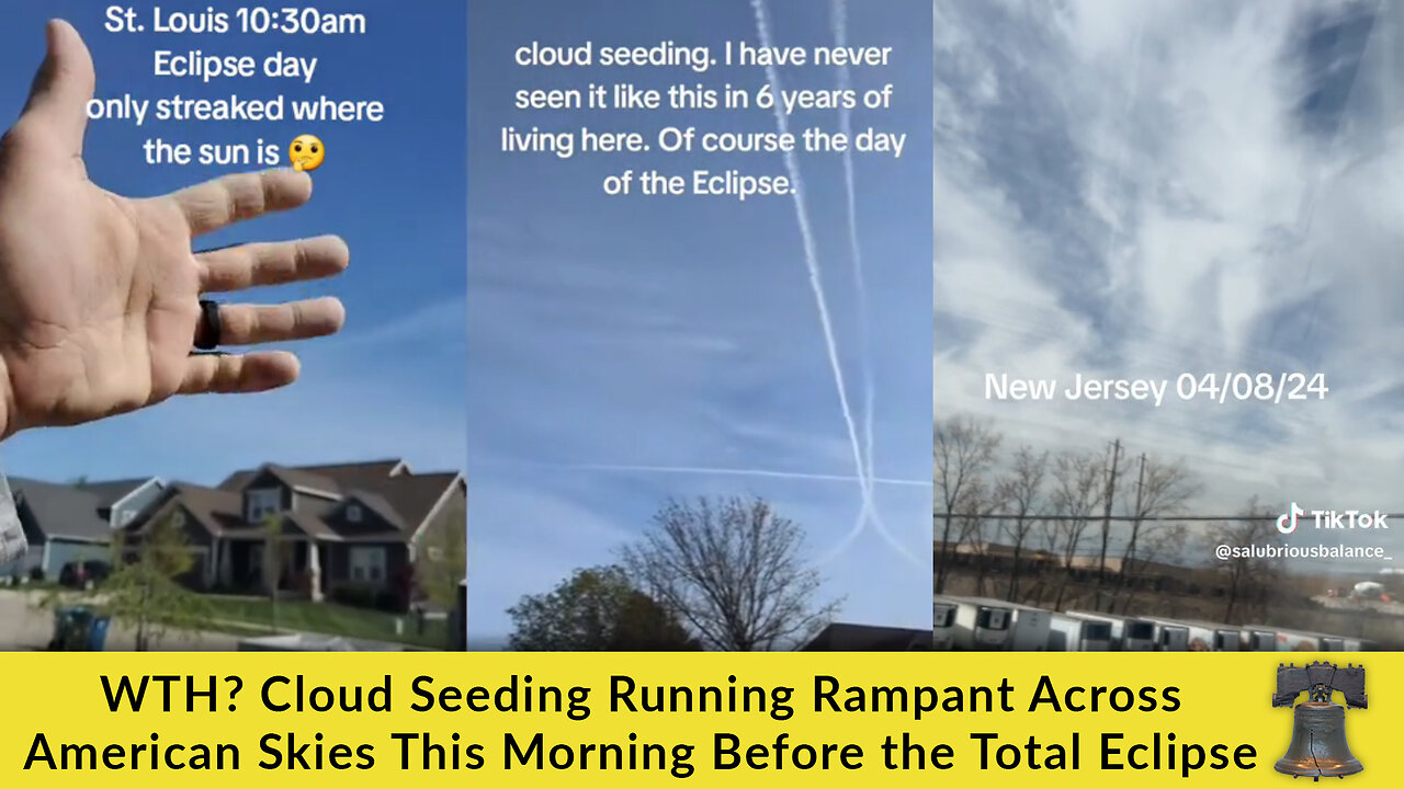 WTH? Cloud Seeding Running Rampant Across American Skies This Morning Before the Total Eclipse