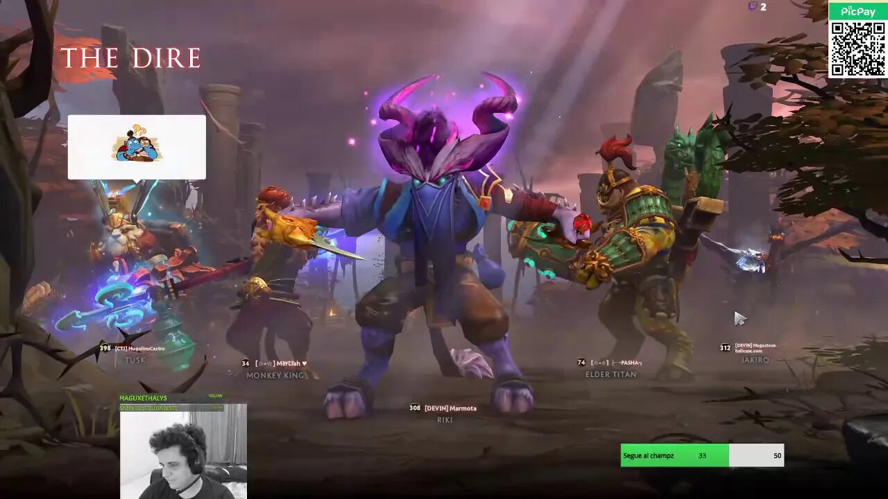 (Dota 2) Quando os cores se esforçam pra entregar o jogo