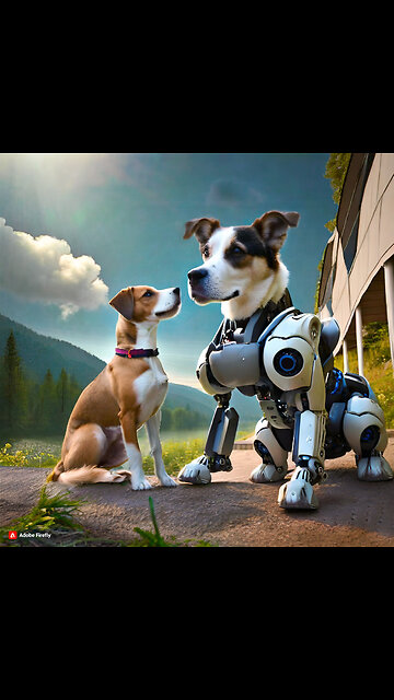 When Real Dog met with Robotic Dog Priceless Reaction