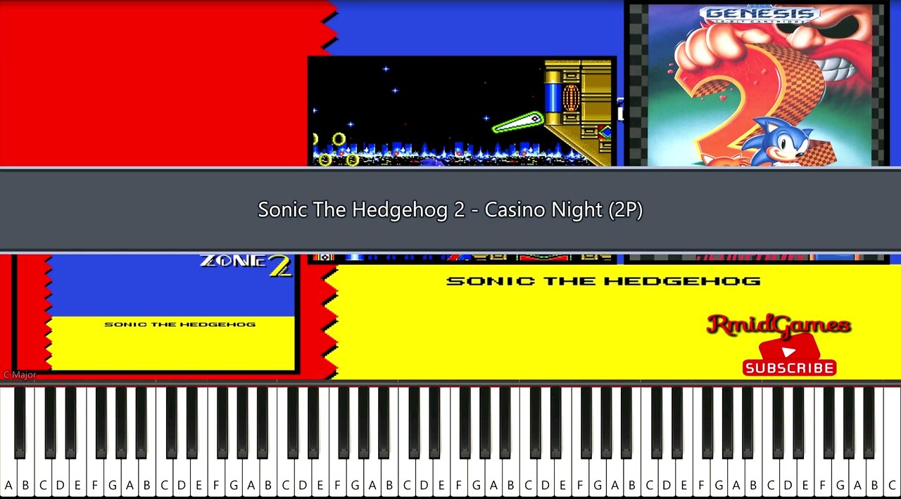 Sonic The Hedgehog 2 - Casino Night 2 Player Piano MIDI