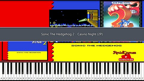 Sonic The Hedgehog 2 - Casino Night 2 Player Piano MIDI