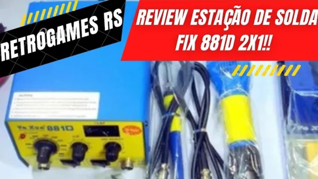 REVIEW ESTAÇÃO DE SOLDA IFIX 881D 220V (2 EM 1)