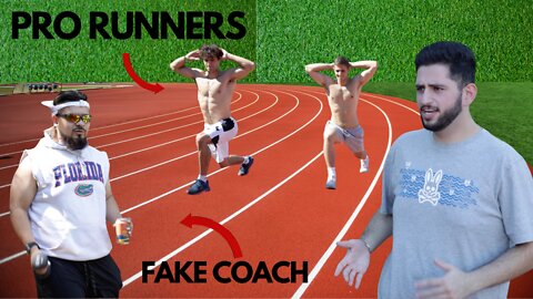 FAKE COACH PRANKS PROFESSIONAL RUNNERS!