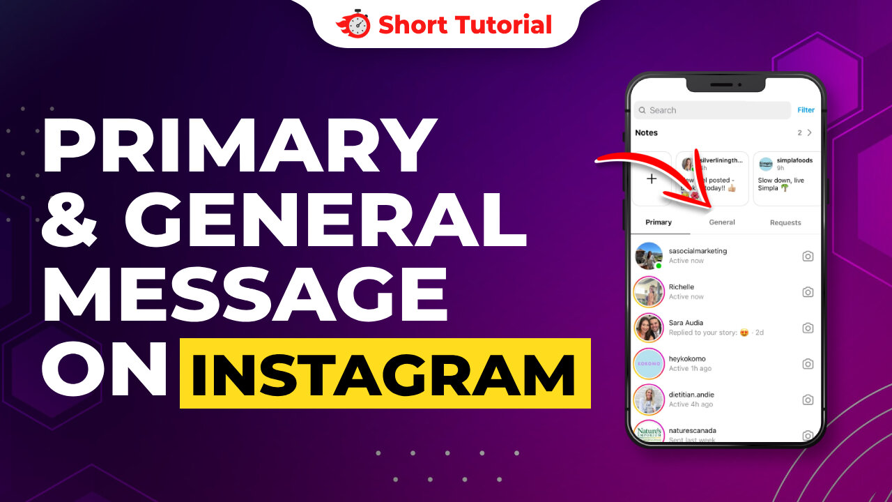 How to get primary and general dms on Instagram