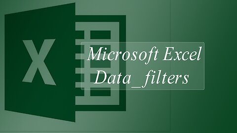 Microsoft Excel Tip Data filters