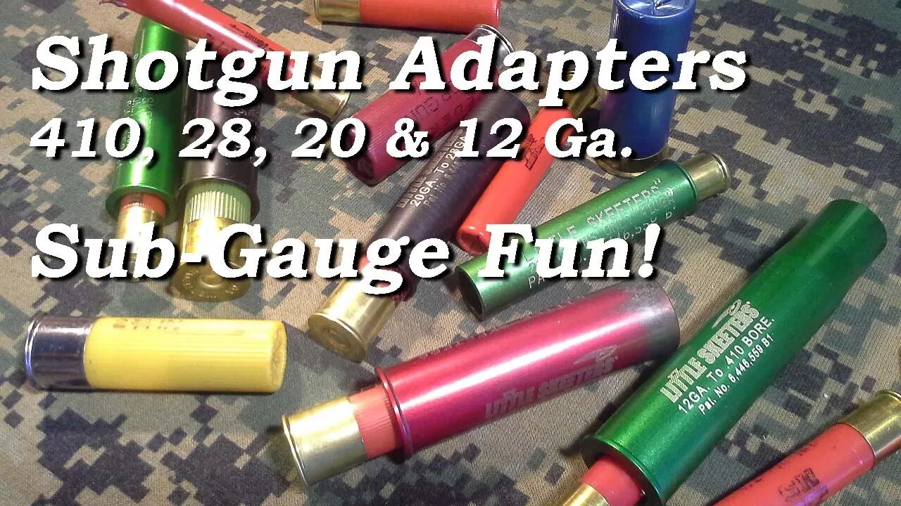 Little Skeeters, Shotgun Subcaliber, Subgauge, Adapters, .410, 28, 20, 12 Gauge, Smoothbore, Fun!