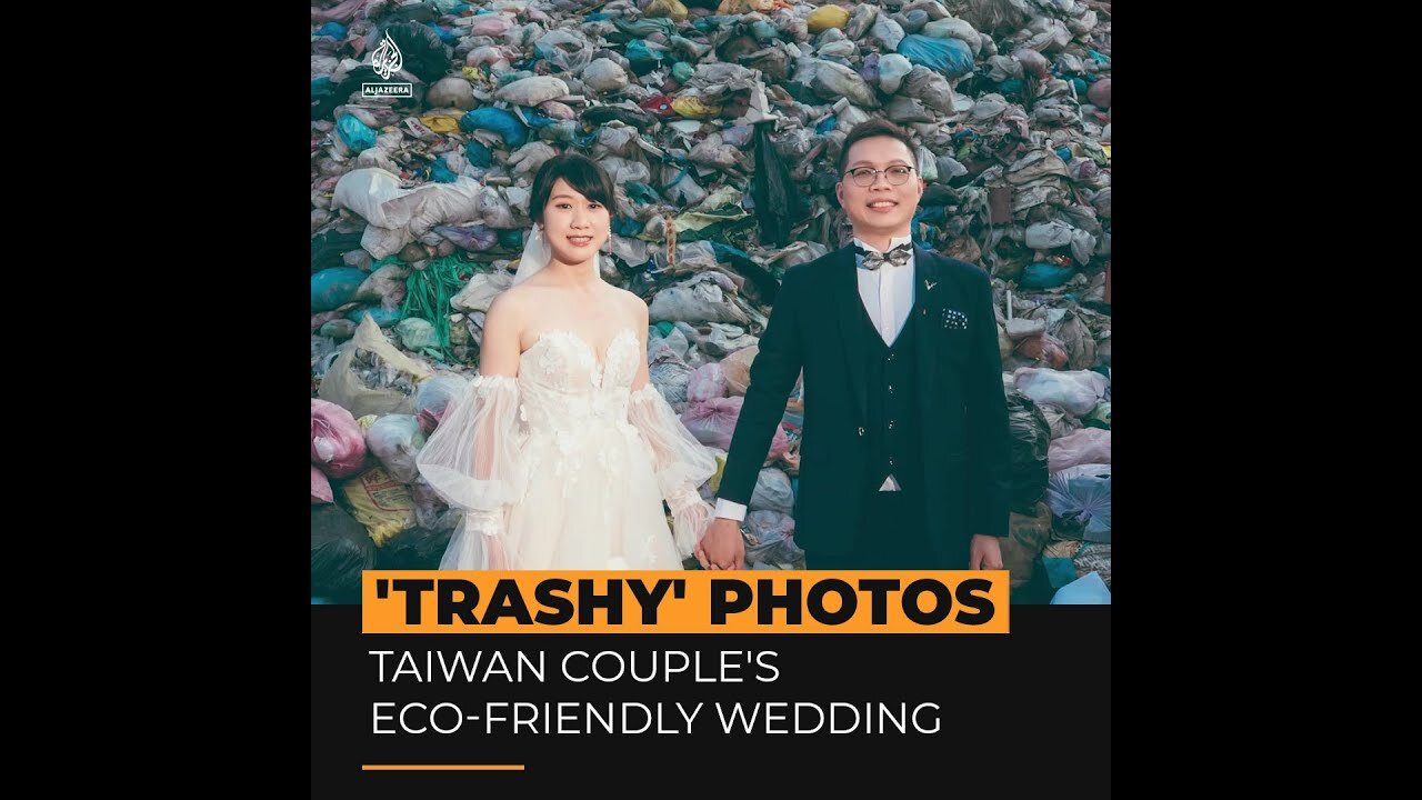 Taiwanese couple's eco-friendly garbage wedding shoot | Al Jazeera Newsfeed