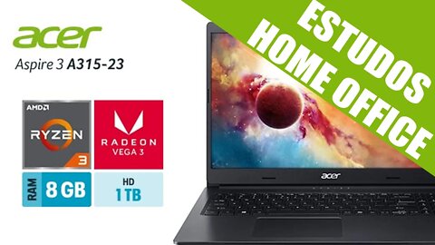 notebook bom e barato para estudar Acer aspire Ryzen 3