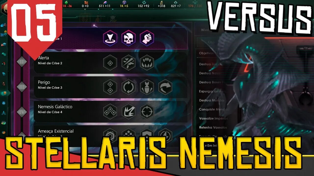 Virando a CRISE! Stellaris Nemesis vs Arkantos #05 Gameplay PT BR