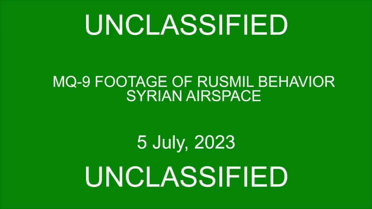 Syria: US Air Force reports "Unprofessional Conduct and Unsafe Maneuvers" by Russian aircraft