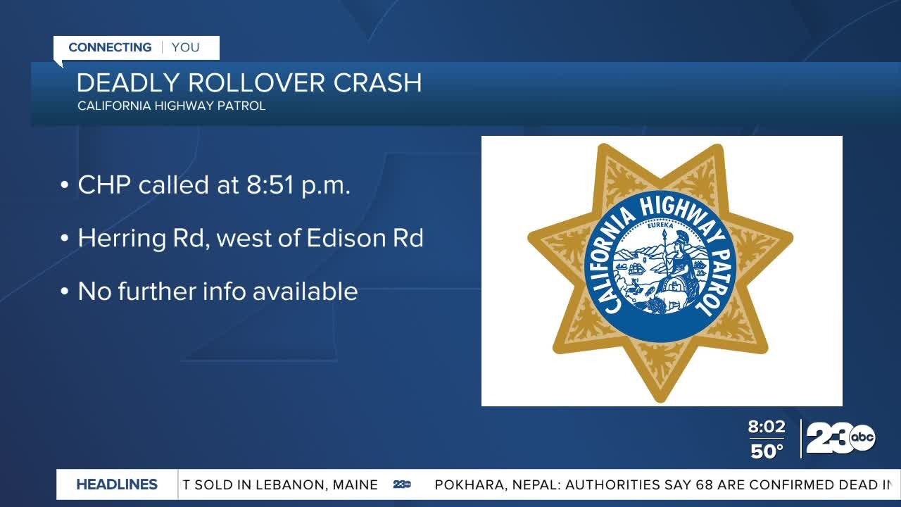 Deadly crash Saturday night in Kern County