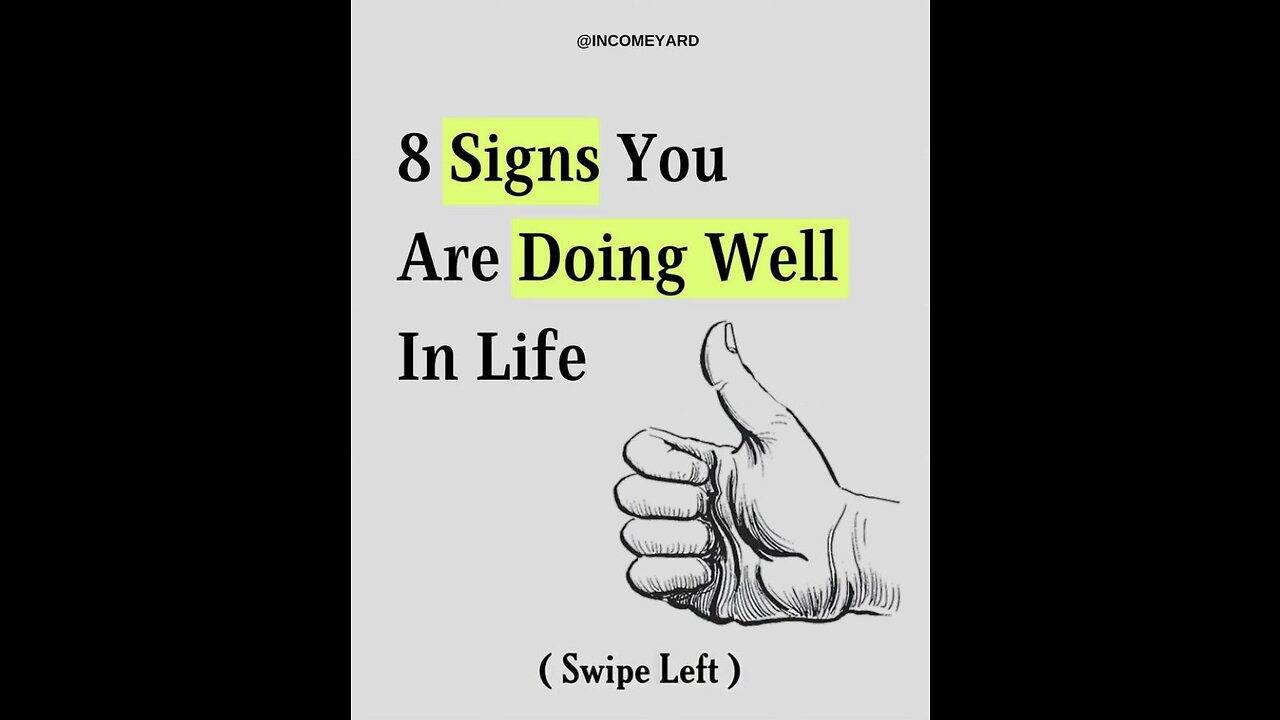 8 Signs You Are Doing Well In Life | Transform Unrecognizable | Day 11
