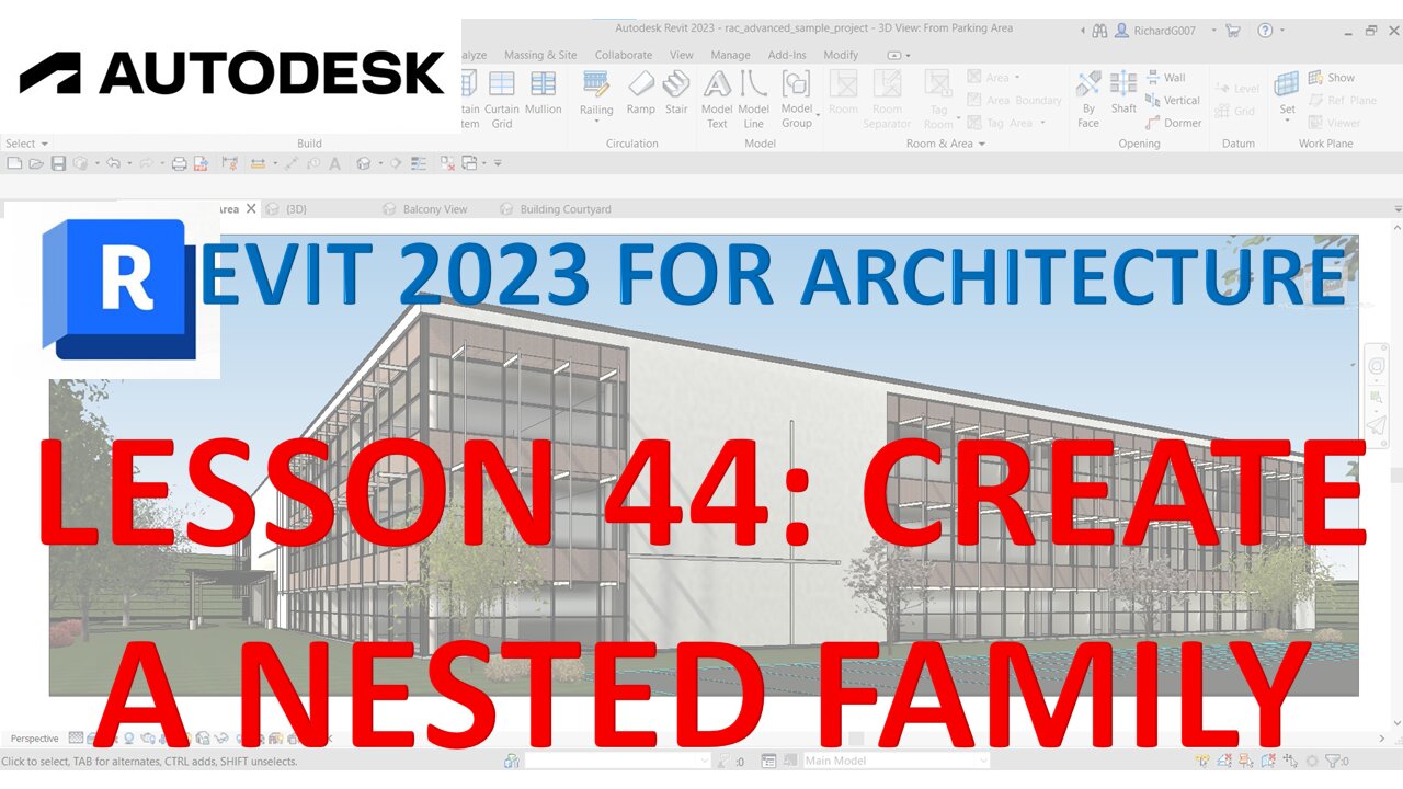 REVIT 2023 ARCHITECTURE: LESSON 49 - CREATE NESTED FAMILY