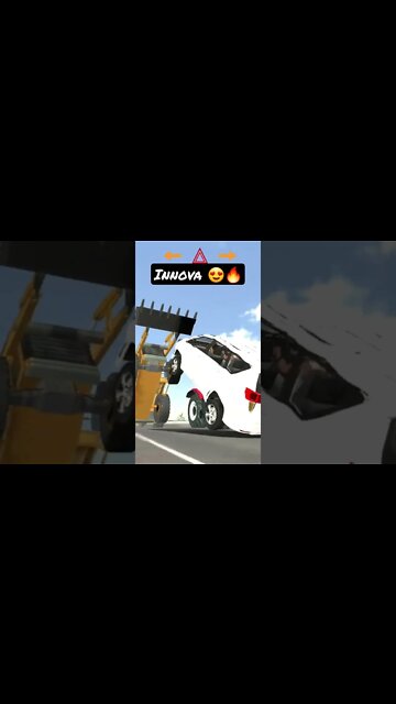 Innova Accident On Overbrige With JCB 😱😍| CAR SIMULATOR 2 #black #shorts #ytshorts #innova #woofer