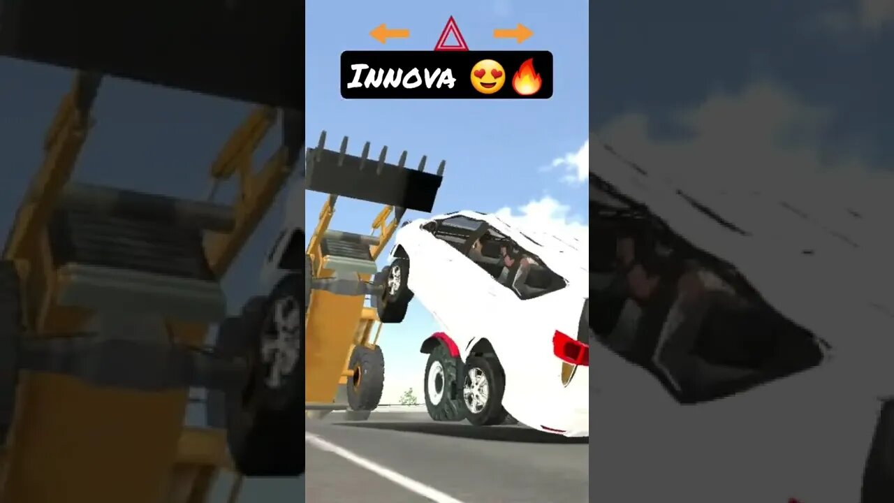 Innova Accident On Overbrige With JCB 😱😍| CAR SIMULATOR 2 #black #shorts #ytshorts #innova #woofer