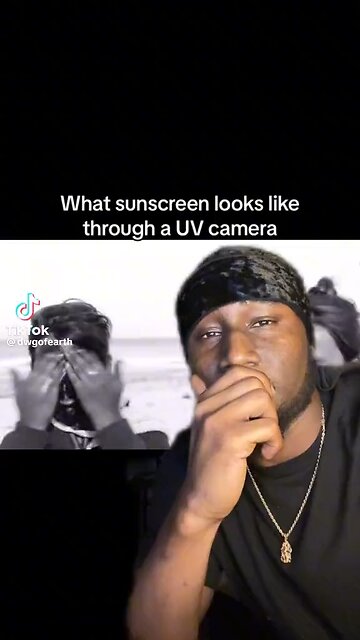 Sunscreen recorded through a UV camera