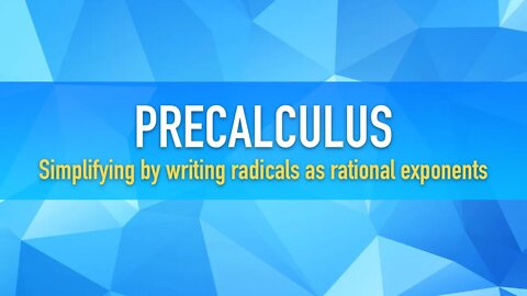 Exponents and Radicals: Example 12 (Explained in spanish) + prof