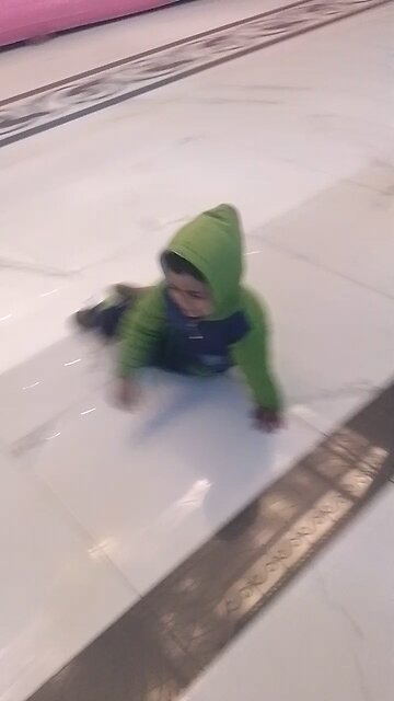 funny baby doing fun | naughty kid | jumping castle and the baby