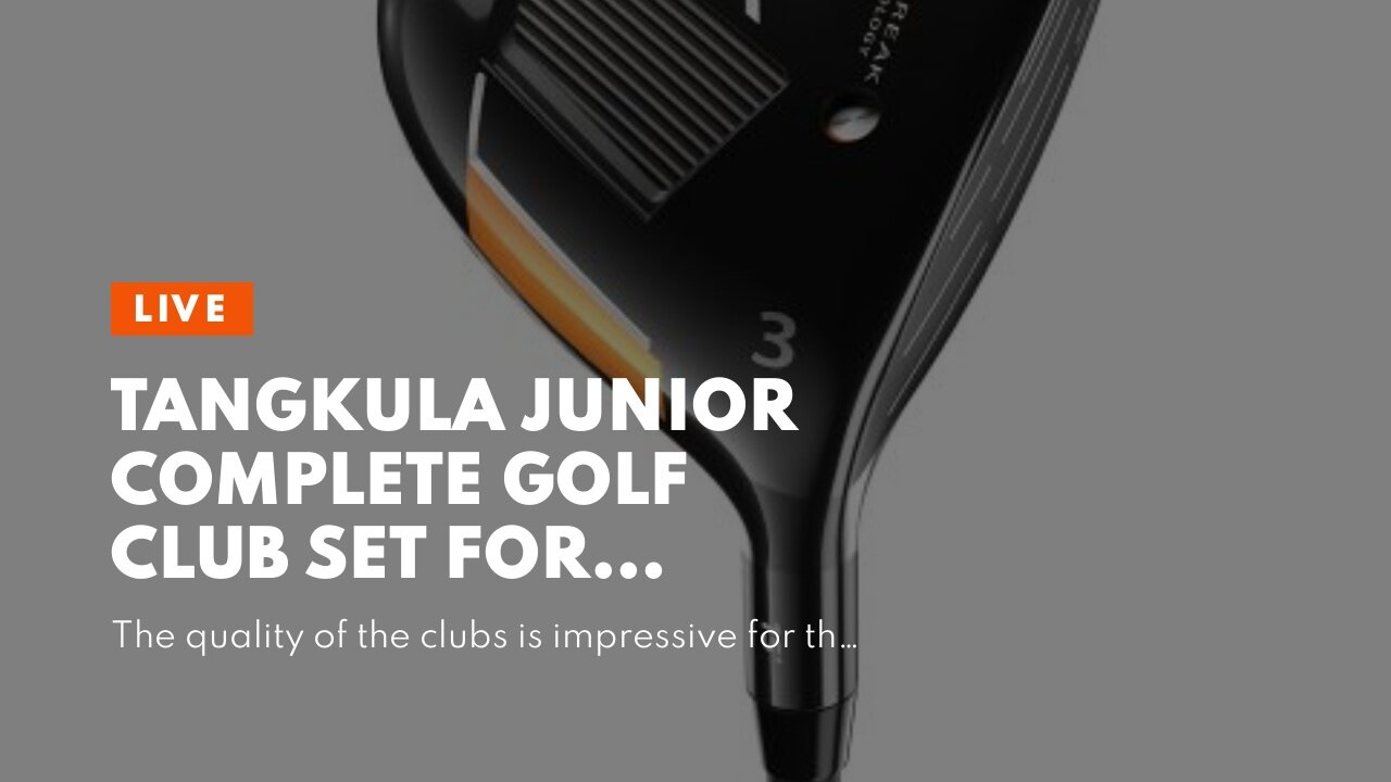Tangkula Junior Complete Golf Club Set for Children Right Hand, Includes 3# Fairway Wood, 7# &...