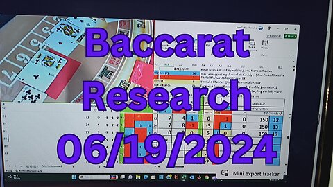 Baccarat Play 06192024: 1 Strategy, 1 Bankroll Management. Baccarat Research.