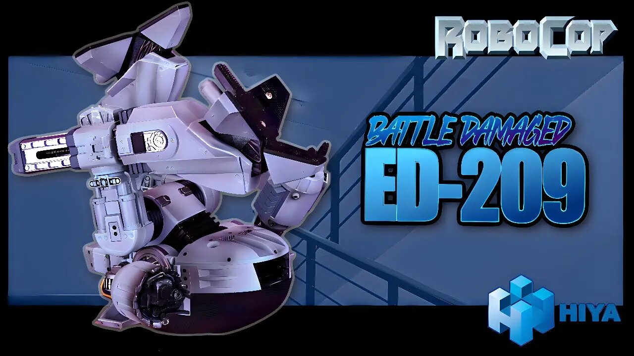 Hiya Toys Robocop Battle Damaged ED-209 Exquisite Mini @The Review Spot