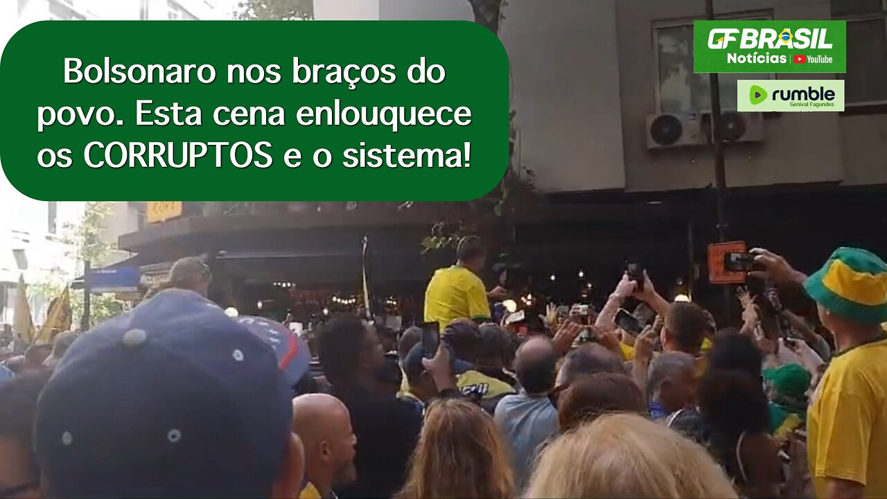 Bolsonaro nos braços do povo. Esta cena enlouquece os CORRUPTOS e o sistema!