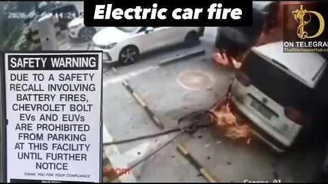 Fire fighter warns about electric vehicles catching fire.