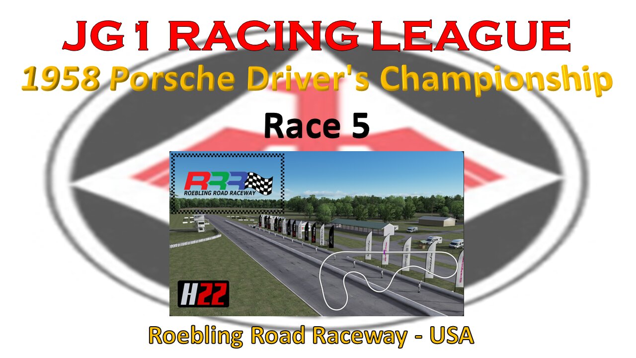 Race 5 - JG1 Racing League - 1958 Porsche Driver's Championship - Roebling Road Raceway - USA