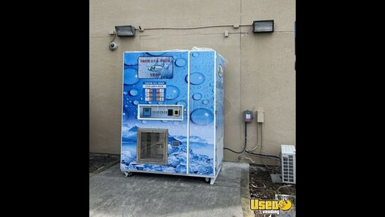 (2) Self-Serve Bagged Ice and Fresh Water Vending Machines For Sale in Florida