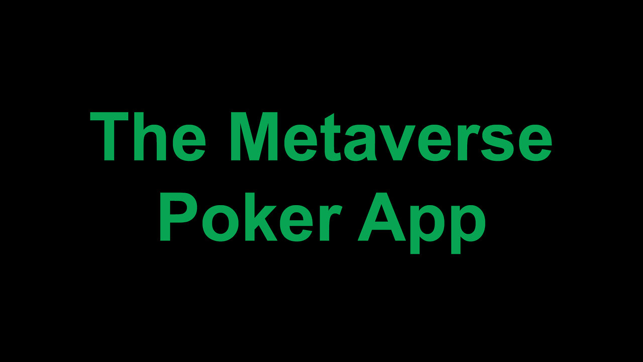 The Metaverse Now Has a Poker App