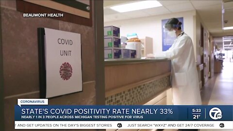 Nearly 1 in 3 people across Michigan State testing positive for COVID-19