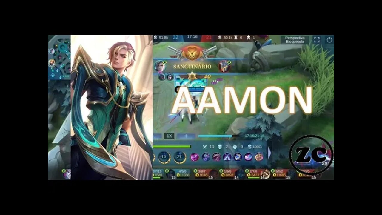 ML - Gameplay Aamon - jogando na Jungle - ZC