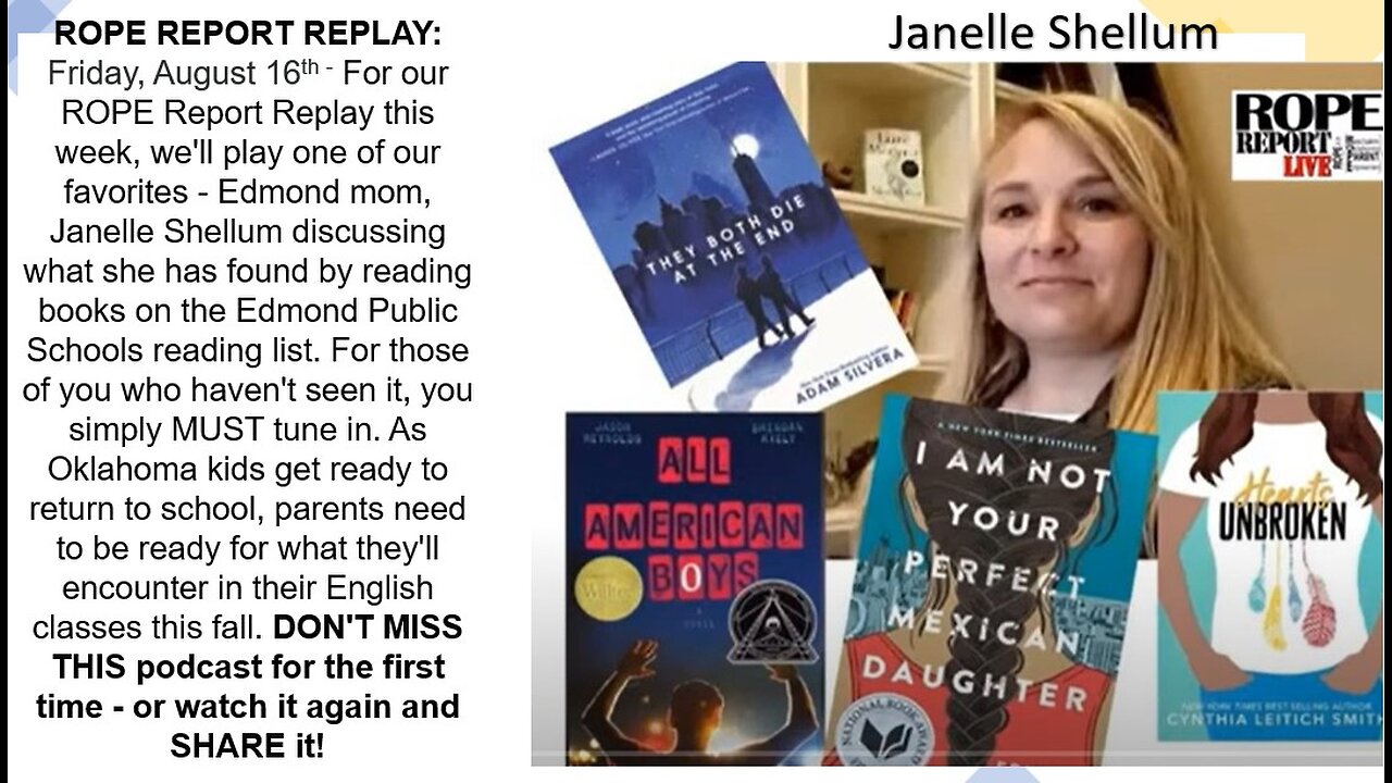 What Books Might Your Kids Read For English Class - Janelle Shellum; ROPE Report Replay