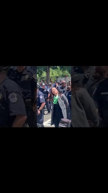 AOC just arrested by the capitol police...#rodevswade #aoc #washingtondc #capitolpolice #viral