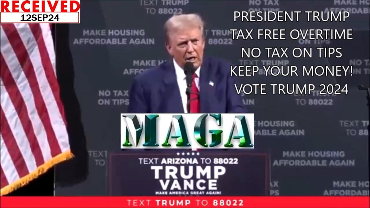 President Trump announced today 12SEP24 TAXFREE OVERTIME