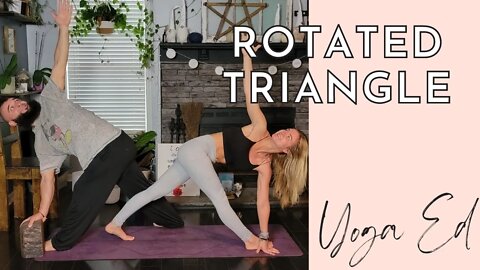 How to do Rotated Triangle Pose? | Parivrtta Trikonasana Pose AKA Rotated Triangle | Yoga Education