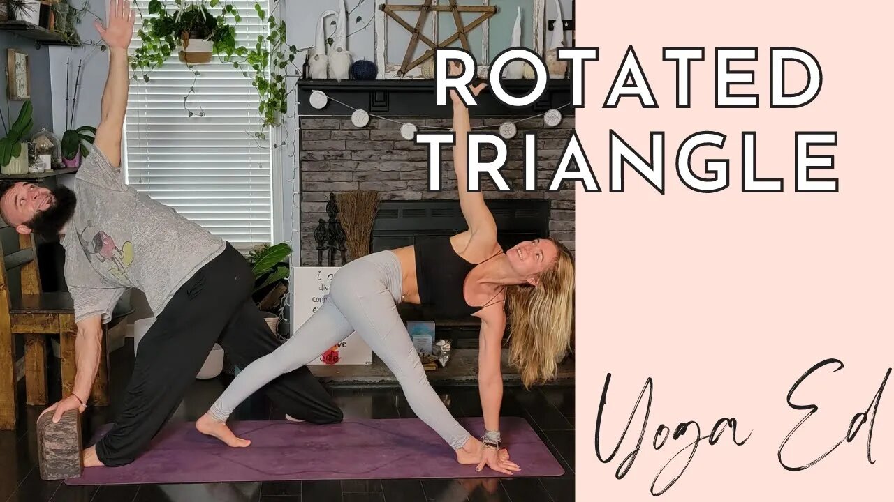 How to do Rotated Triangle Pose? | Parivrtta Trikonasana Pose AKA Rotated Triangle | Yoga Education