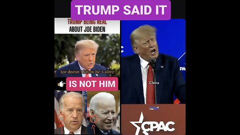 Trump and the world knows it, Biden doesn’t even know he’s alive!