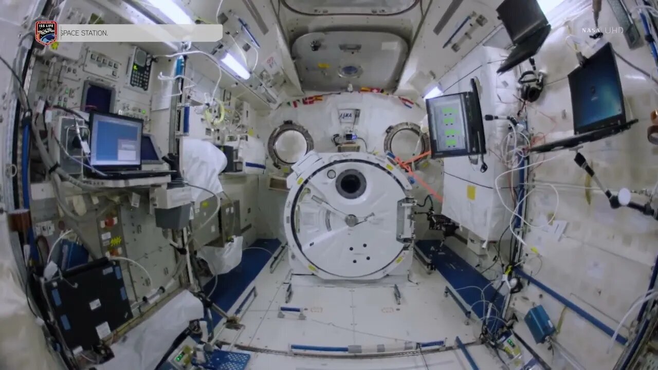 Space Station Fisheye Fly-Through 4K (Ultra HD