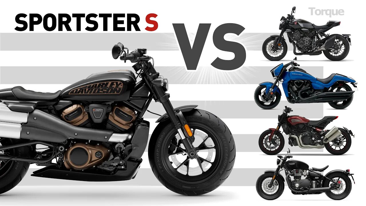 Harley-Davidson Sportster S. VS Triumph Bobber, Indian FTR S, Honda CB1000R, Suzuki M109R