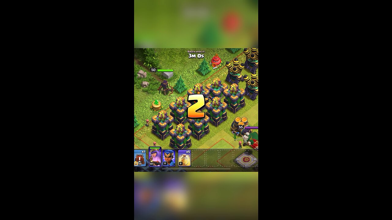 Clash of clans | max defence vs heroes #coc